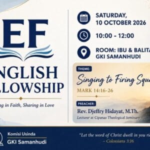 English Fellowship GKI Samanhudi 10 Oktober 2026