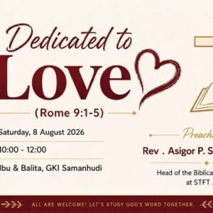 English Fellowship GKI Samanhudi 8 Agustus 2026