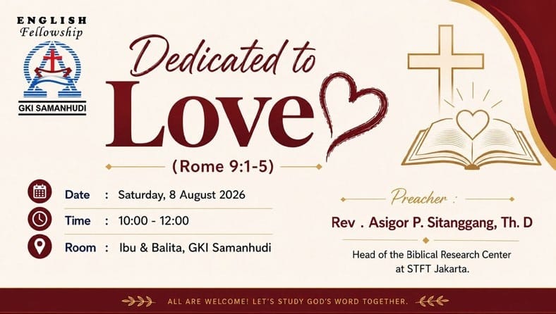 English Fellowship GKI Samanhudi 8 Agustus 2026