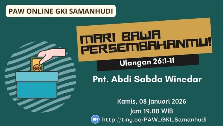 PAW Online GKI Samanhudi 8 Januari 2026