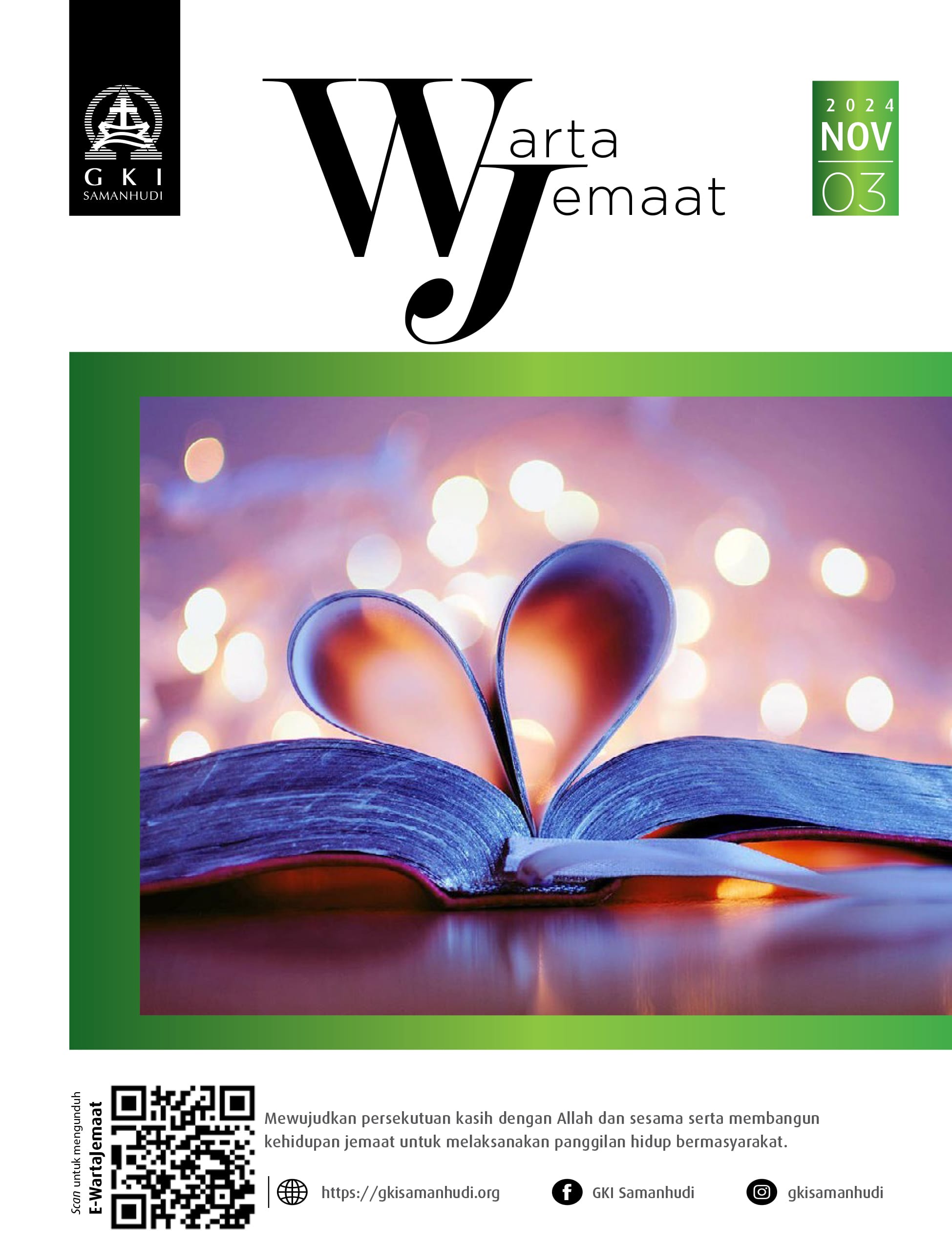 Warta Jemaat Minggu, 3 November 2024