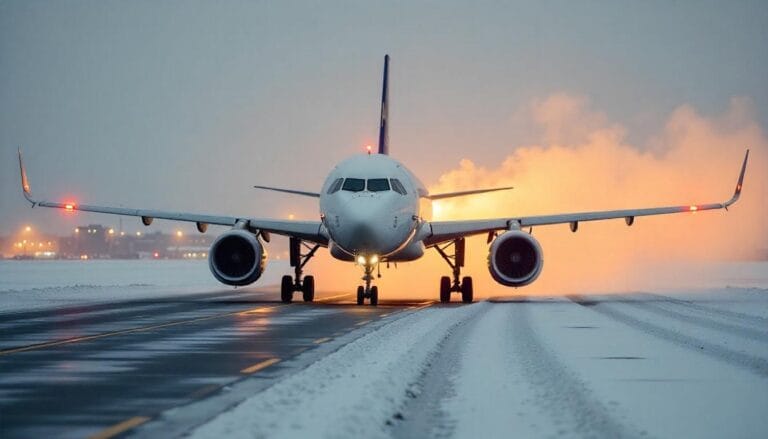 Ilustrasi sebuah pesawat yang akan lepas landas