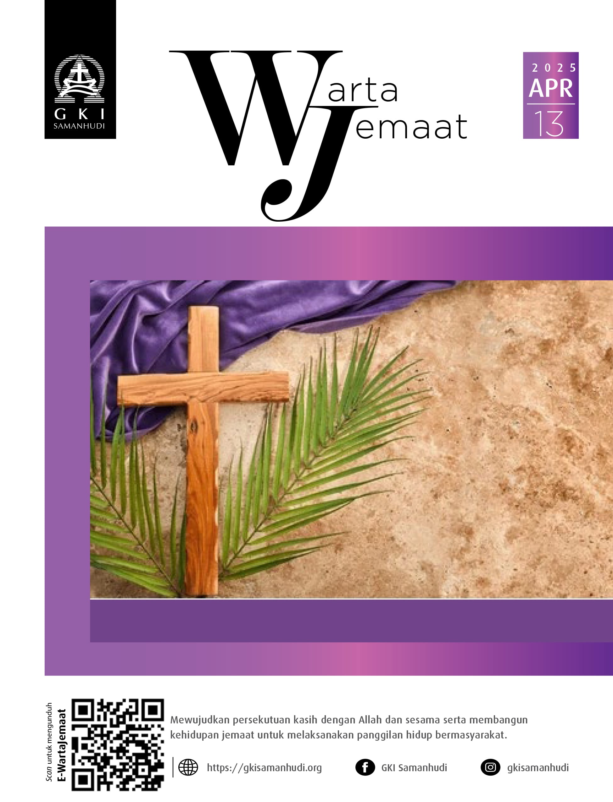 Warta Jemaat Minggu, 13 April 2025