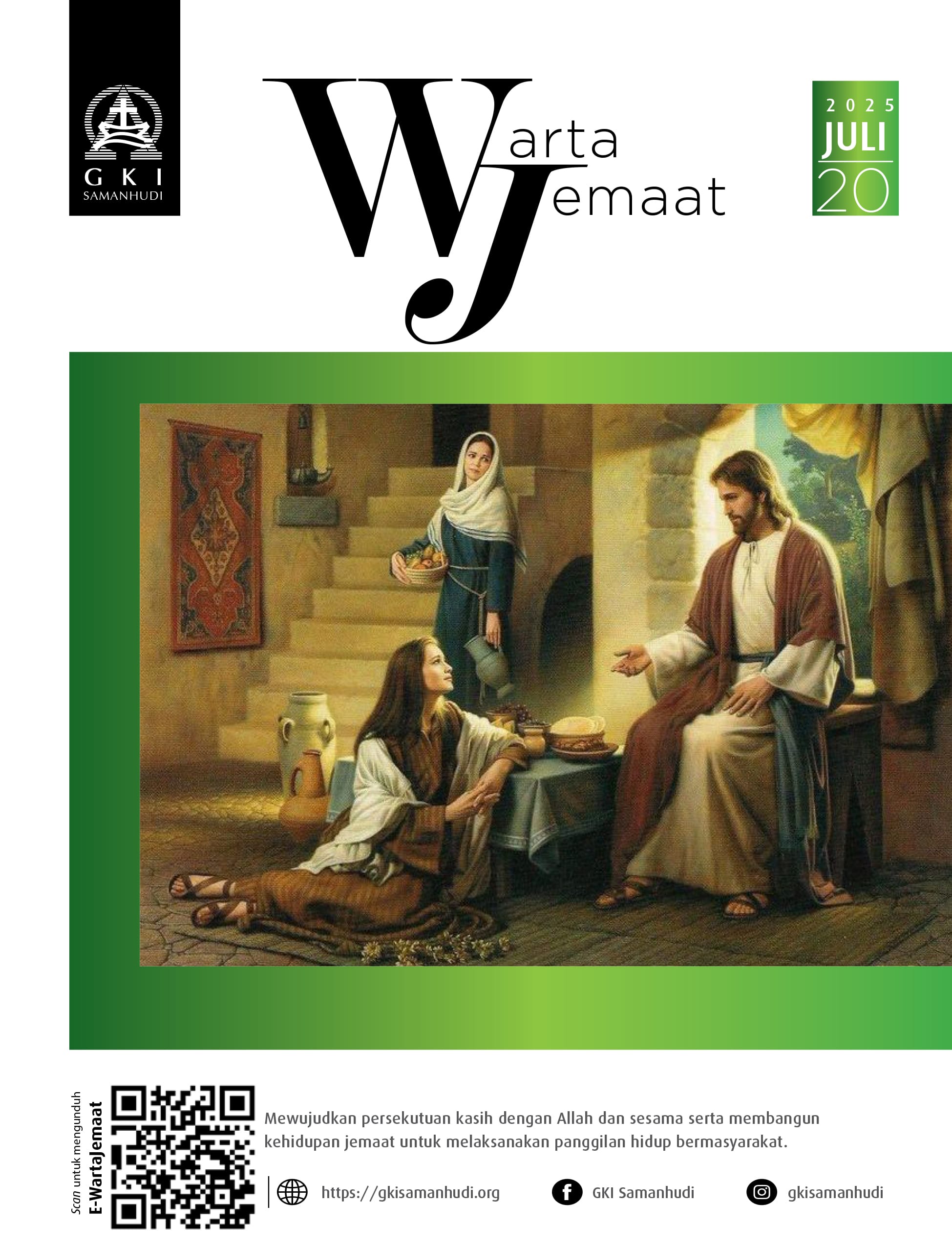 Warta Jemaat Minggu, 20 Juli 2025