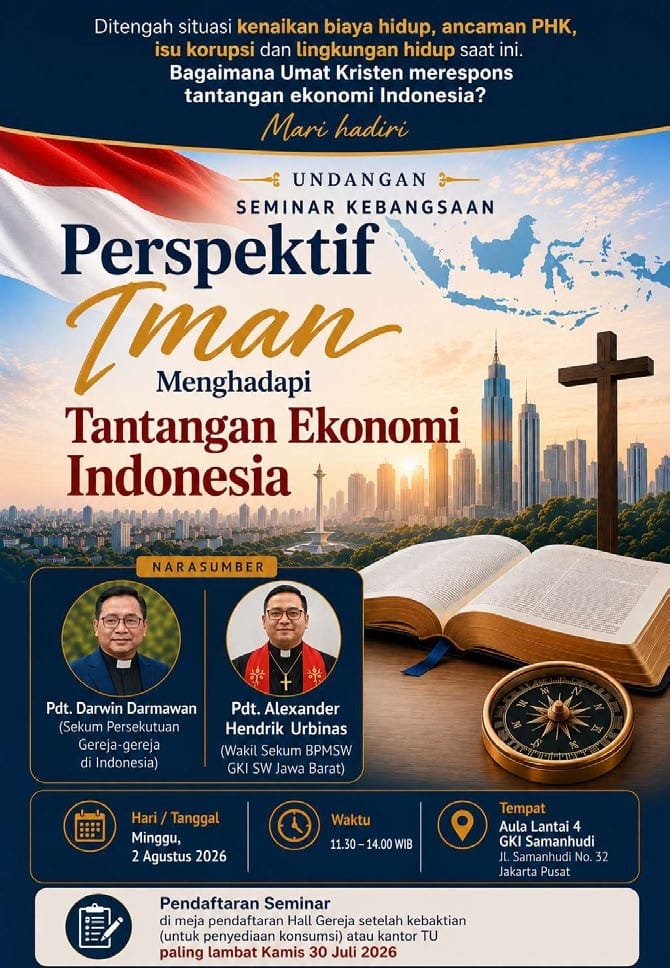 Seminar Kebangsaan GKI Samanhudi 2 Agustus 2026