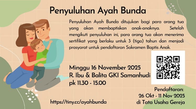 Flyer Penyuluhan Ayah Bunda GKI Samanhudi 2025