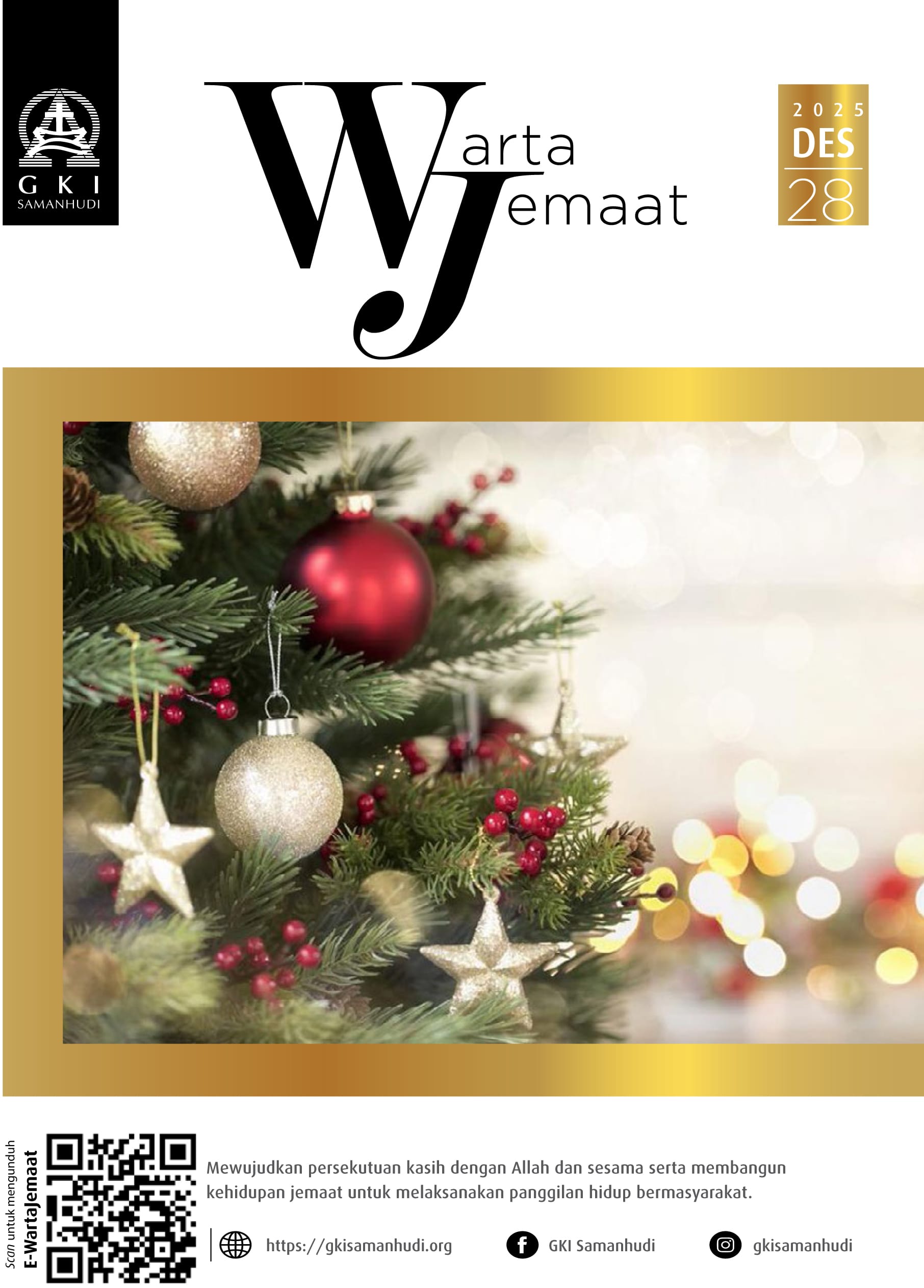 Warta Jemaat Minggu, 28 Desember 2025