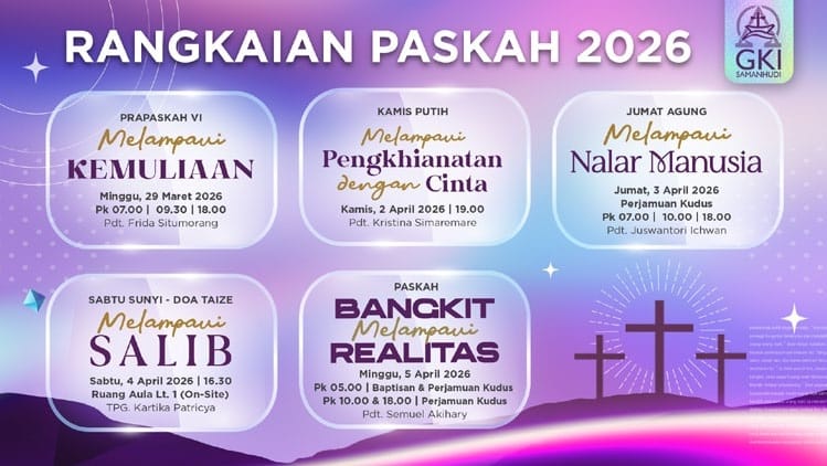 Rangkaian Paskah 2026 GKI Samanhudi