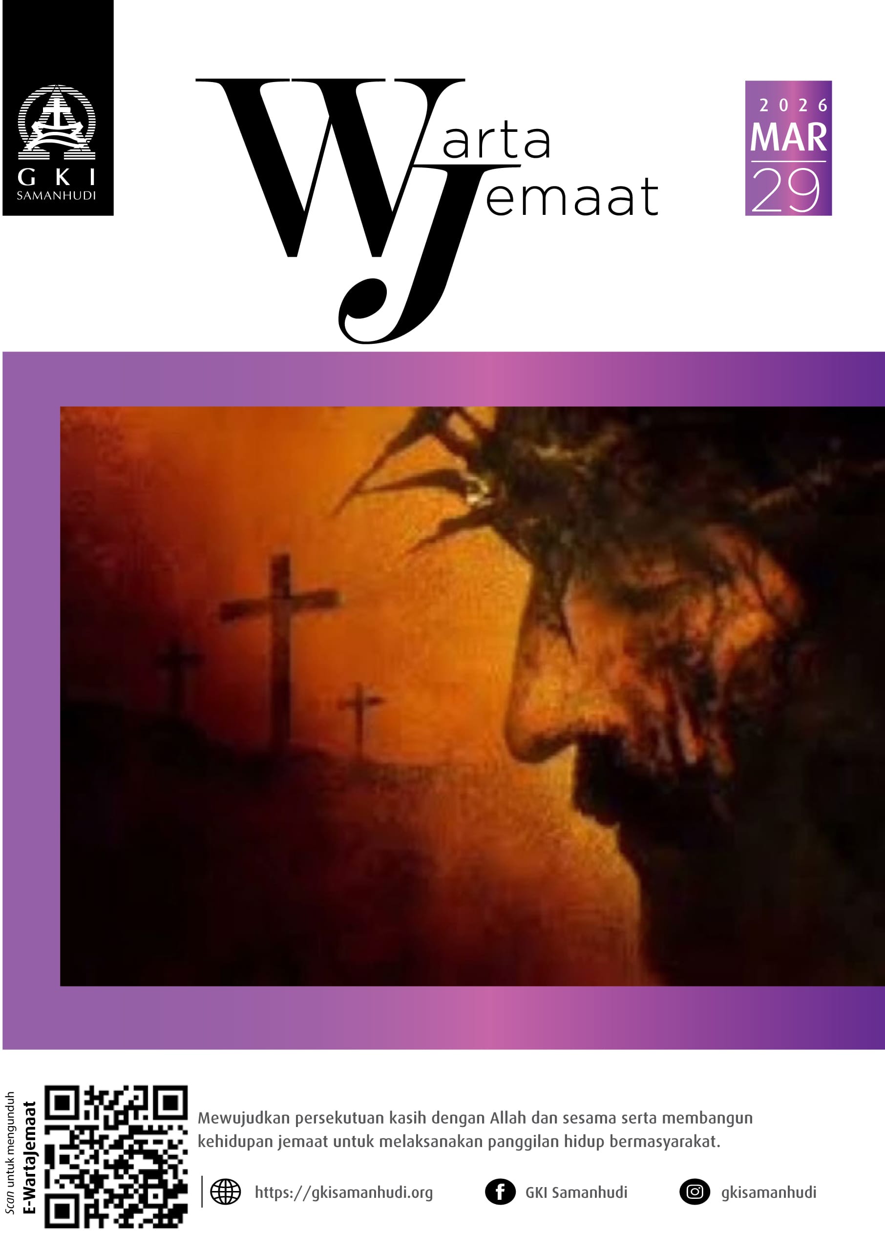 Warta Jemaat Minggu, 29 Maret 2026